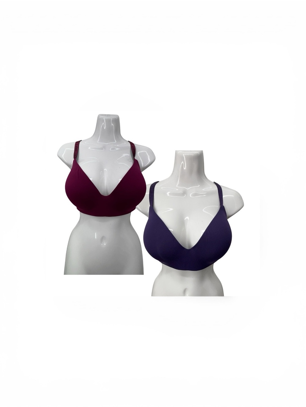 Lot of 2 Victoria's Secret T-Shirt Lightly Lined Wireless Bra Set 34DDD